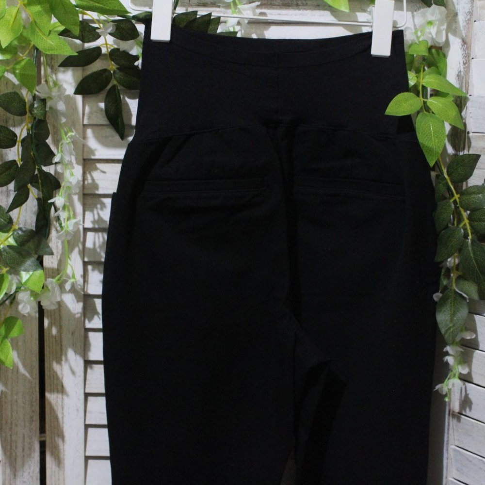 Old Navy Black Maternity Pixie Pants - Full Panel - image 8